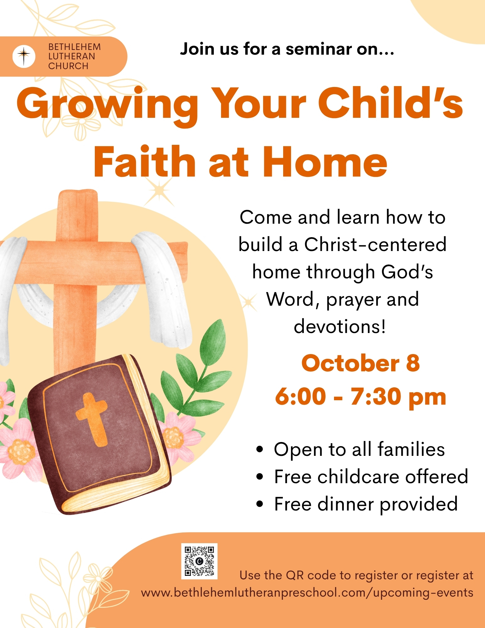 Growing your child's faith at home, October 8